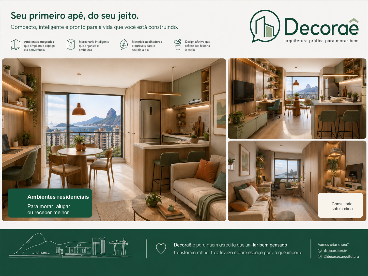 Referência visual de ambiente residencial Decoraê